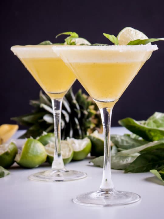 Pineapple-Basil Rum Fizz