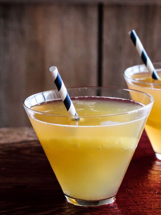 Sparkling Pineapple Rum Cocktail